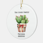 Persoonlijke leuke ingepote cactus  keramisch ornament (Links)