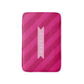 Persoonlijke Leuke Moderne Roze Streep Badmat (Voorkant Verticaal)