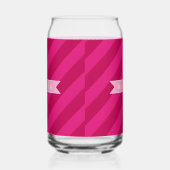 Persoonlijke Leuke Moderne Roze Streep Blikvorm Glas (Rechts)