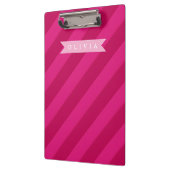 Persoonlijke Leuke Moderne Roze Streep Klembord (Links)
