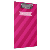 Persoonlijke Leuke Moderne Roze Streep Klembord (Rechts)