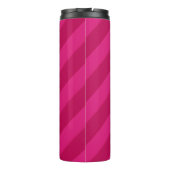 Persoonlijke Leuke Moderne Roze Streep Thermosbeker (Achterkant)