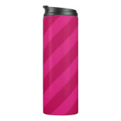 Persoonlijke Leuke Moderne Roze Streep Thermosbeker (Geroteerd rechts)