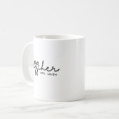 Persoonlijke leuke mok cadeau voor leraren (Voorkant links)