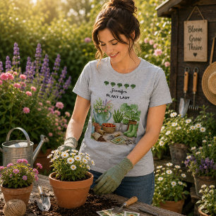 Persoonlijke leuke Plant Lady tuin Tri-Blend Shirt
