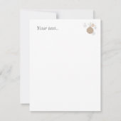 Persoonlijke leuke saliegroene kerstboom sneeuw notitiekaartje (Achterkant)