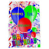 Persoonlijke leuke verjaardag medium cadeauzakje (Achterkant)