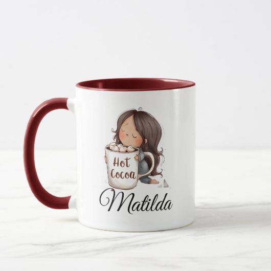 Persoonlijke leuke warme chocolademelk mok (Links)
