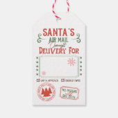 Persoonlijke levering 's nachts door de kerstman cadeaulabel (Achterkant)