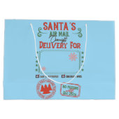 Persoonlijke levering 's nachts door de kerstman groot cadeauzakje (Achterkant)