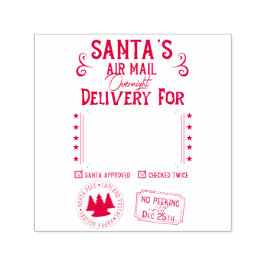 Persoonlijke levering 's nachts door de kerstman  zelfinktende stempel