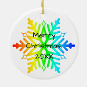 Persoonlijke LGBT Liefdesvogels Uilen Kerstmis Keramisch Ornament (Achterkant)