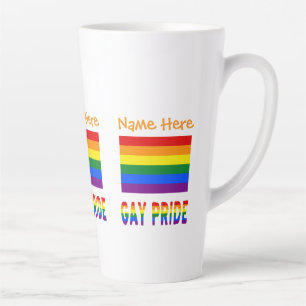 Persoonlijke LGBTQ Regenboog Gay Pride Vlag Groot Latte Mok
