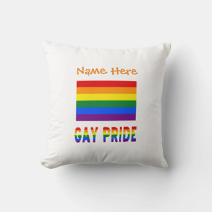 Persoonlijke LGBTQ Regenboog Gay Pride Vlag Kussen