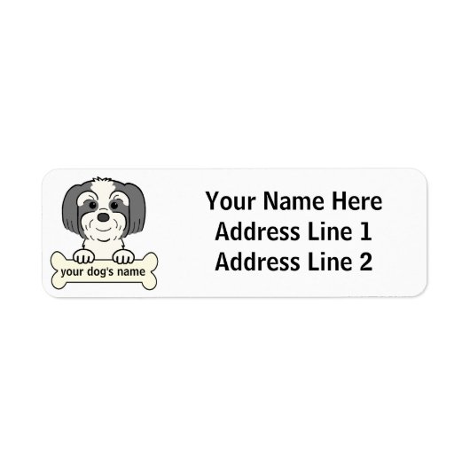 Persoonlijke Lhasa Apso Etiket (Voorkant)