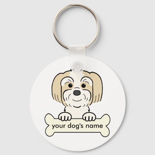 Persoonlijke Lhasa Apso Sleutelhanger (Voorkant)