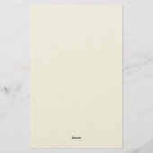 Persoonlijke Libelle Bloemenveld Aangepaste Naam Briefpapier (Achterkant)