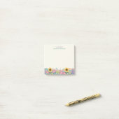 Persoonlijke Libelle Bloemenveld Aangepaste Naam Post-it® Notes (Op bureau)