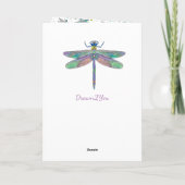 Persoonlijke libellen en Dandelions Birthday Kaart (Achterkant)