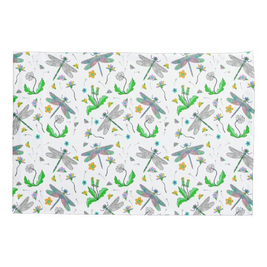 Persoonlijke libellen en kwasten kussensloop (Achterkant)