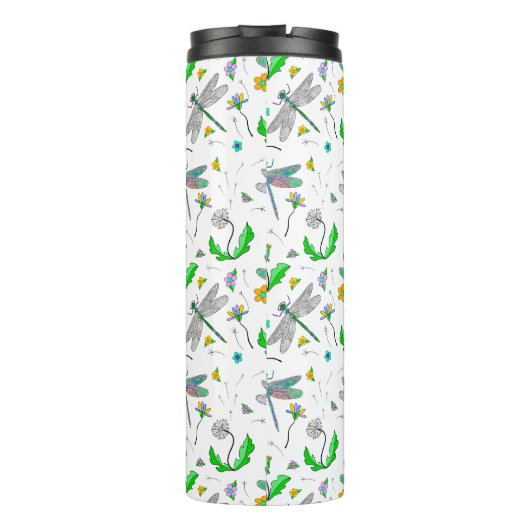 Persoonlijke libellen en kwasten thermosbeker (Achterkant)