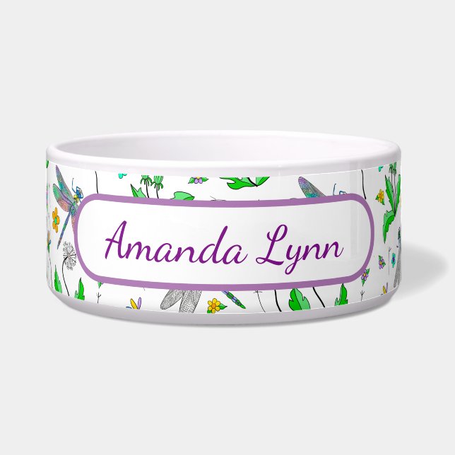 Persoonlijke libellen en kwasten voerbakje (Voorkant)