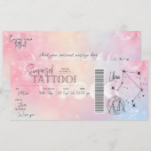 Persoonlijke Libra Tattoo Verjaardag Cadeaubonkaar Kaart (Voorkant / Achterkant)