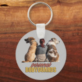 Persoonlijke Lichaamswachten Tweelinghonden Ontwer Sleutelhanger (Voorkant)