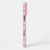 Persoonlijke Licht Roze Stippen iPhone Hoesje (Rechterkant)