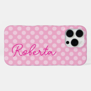 Persoonlijke Licht Roze Stippen iPhone 16 Pro Max Hoesje