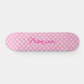 Persoonlijke Licht Roze Stippen Persoonlijk Skateboard (Horizontaal)