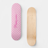 Persoonlijke Licht Roze Stippen Persoonlijk Skateboard (Voorkant)