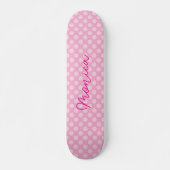Persoonlijke Licht Roze Stippen Persoonlijk Skateboard (Voorkant)