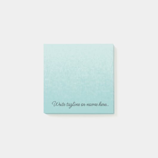 Persoonlijke licht turquoise script post-it plakbr post-it® notes (Voorkant)