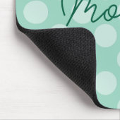 Persoonlijke Licht Turquoise Stippen Muismat (Hoek)