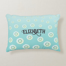 Persoonlijke Lichtblauwe Bloem Accent Kussen