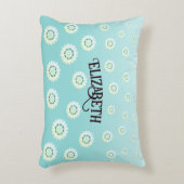 Persoonlijke Lichtblauwe Bloem Accent Kussen (Voorkant(Verticaal))