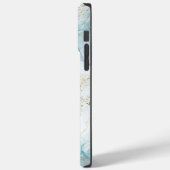 Persoonlijke Lichtblauwe Marmer Case-Mate iPhone Case (Achterkant / Links)
