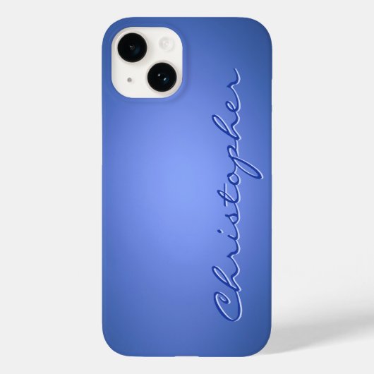 Persoonlijke lichtblauwe radiale textuur 15 Case-Mate iPhone case (Achterkant)