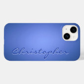 Persoonlijke lichtblauwe radiale textuur 15 Case-Mate iPhone case (Achterkant (horizontaal))