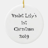 Persoonlijke lichte Baby met toon, gezicht baby's  Keramisch Ornament (Achterkant)