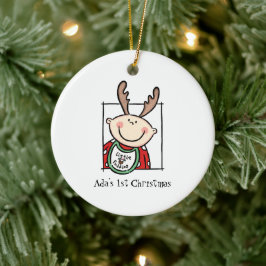 Persoonlijke lichte Baby met toon, gezicht baby's Keramisch Ornament