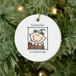 Persoonlijke lichte Baby met toon, gezicht baby's Keramisch Ornament