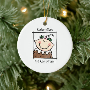 Persoonlijke lichte Baby met toon, gezicht baby's  Keramisch Ornament