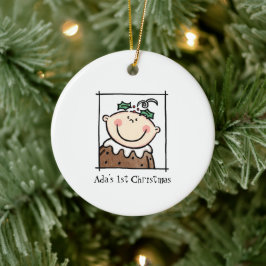 Persoonlijke lichte Baby met toon, gezicht baby's Keramisch Ornament