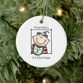 Persoonlijke lichte Baby met toon, gezicht baby's  Keramisch Ornament