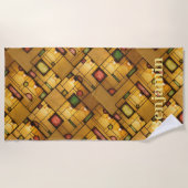 Persoonlijke lichten op de binnenkant van grafisch strandlaken (Voorkant)