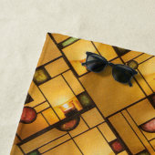 Persoonlijke lichten op de binnenkant van grafisch strandlaken (In situ)