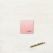 Persoonlijke lichtroze script Post-it plakbriefjes Post-it® Notes (Op bureau)