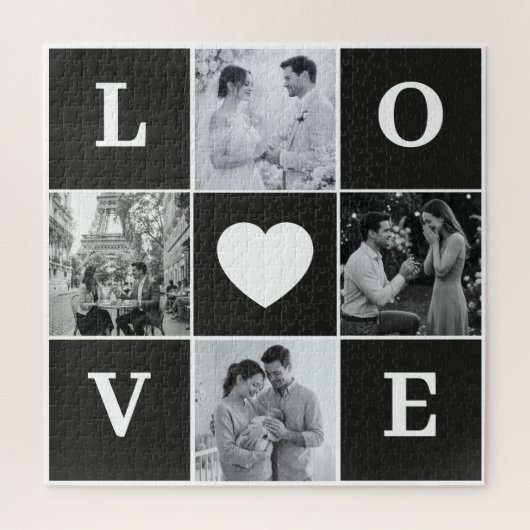 Persoonlijke "LIEFDE" Fotocollage Legpuzzel (Verticaal)